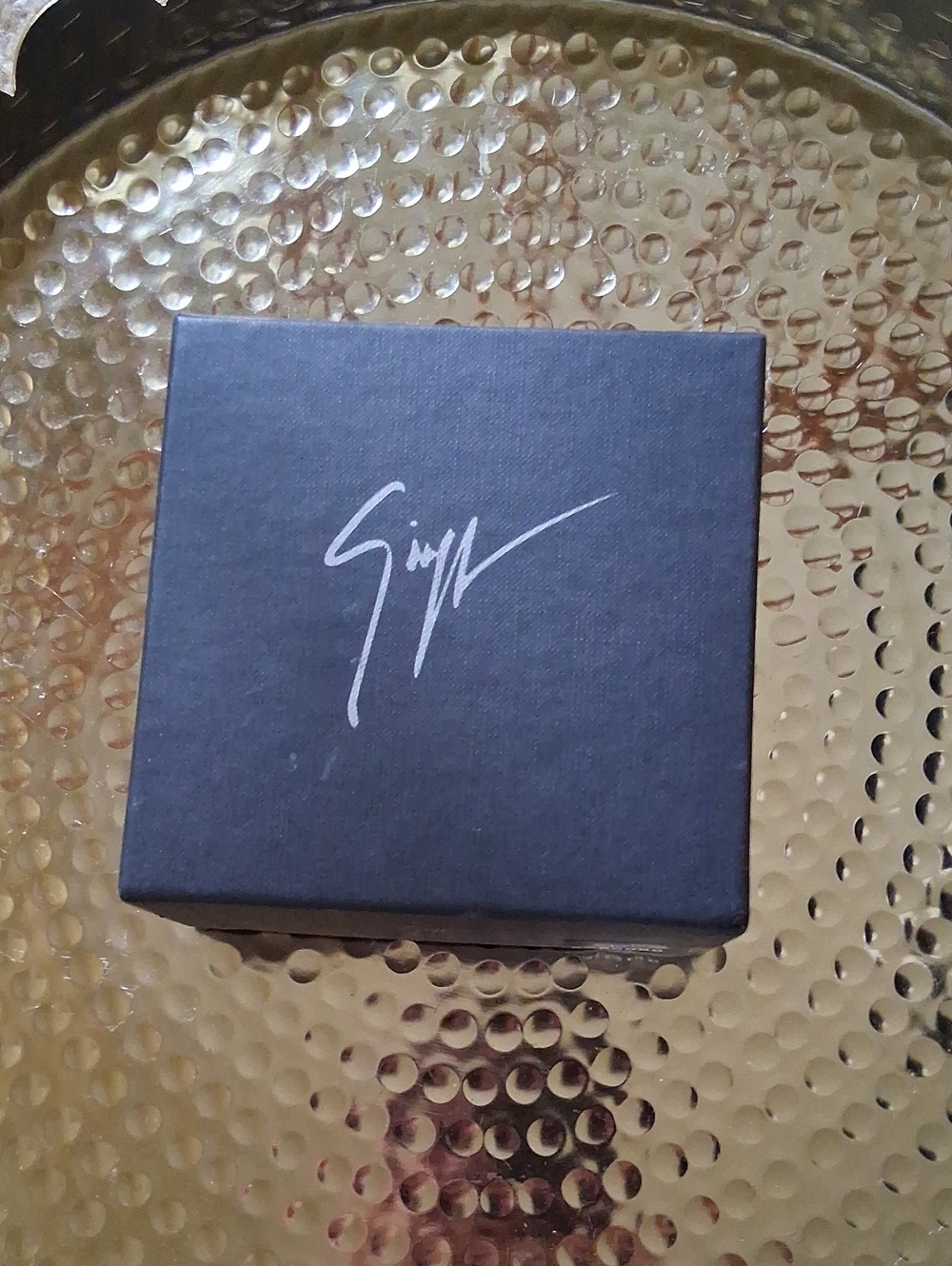 Giuseppe Zanotti Black Bracelet Jewelry Box with Silver Logo